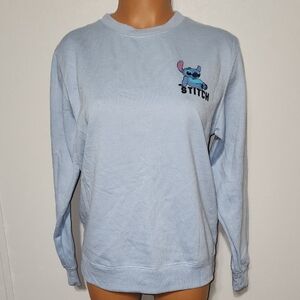 Disney Baby Blue Stitch Sweatshirt Size Small
